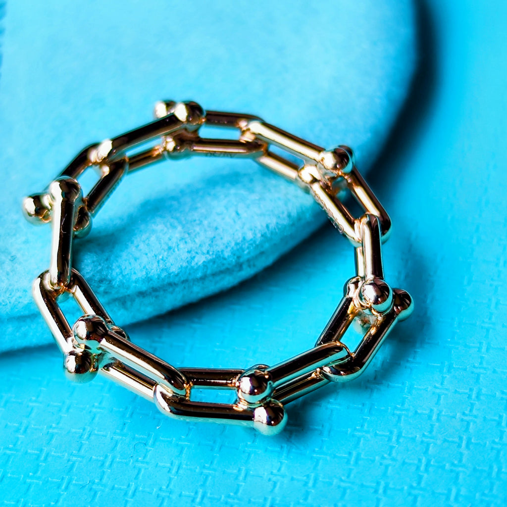 TIFFANY & CO. ティファニー ハードウェア マイクロリンク 18金PG