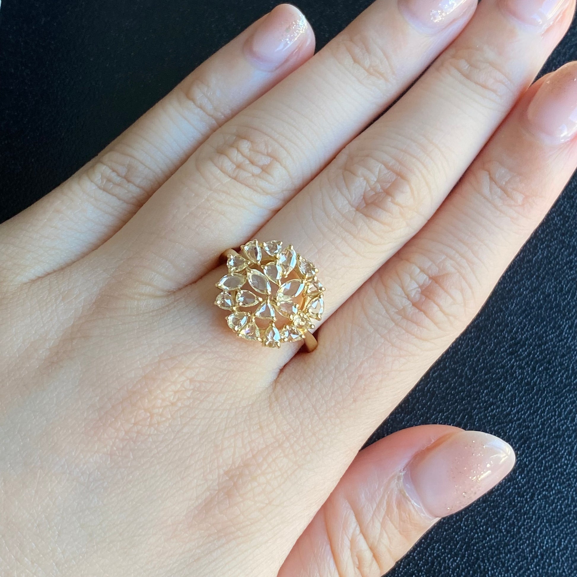 【お値下げ】ローズカット 天然ダイヤモンド 1.03ct リング