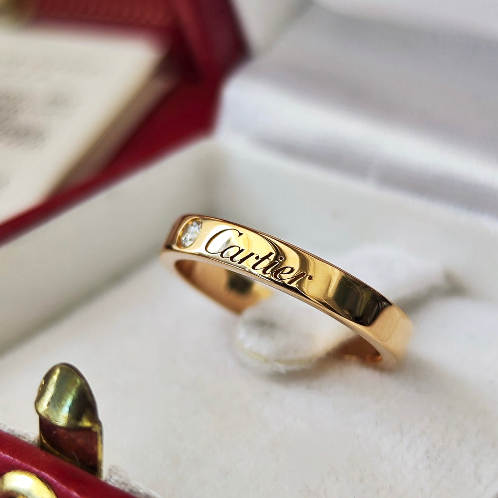 Cartier カルティエ Cドゥ ダイヤモンド リング 18金PG 50