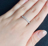 【ローズカット】天然ダイヤモンド ハーフエタニティリング プラチナ