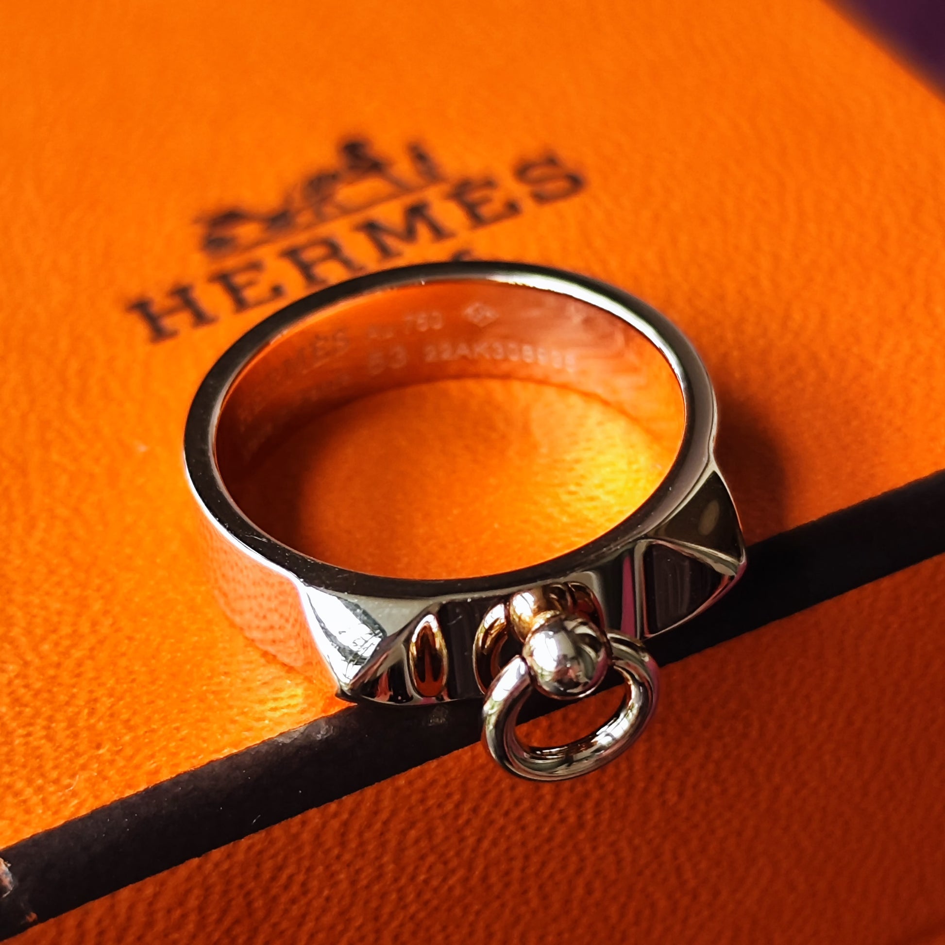 HERMES エルメス コリエドシアン 18金PG 53