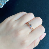 天然アンダリュサイト 天然ダイヤモンド リング