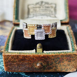 天然ダイヤモンド スリーカラー 18金リング