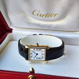 【18金無垢 OH済み】Cartier カルティエ タンク ルイ ホワイトローマンダイヤル クォーツ腕時計
