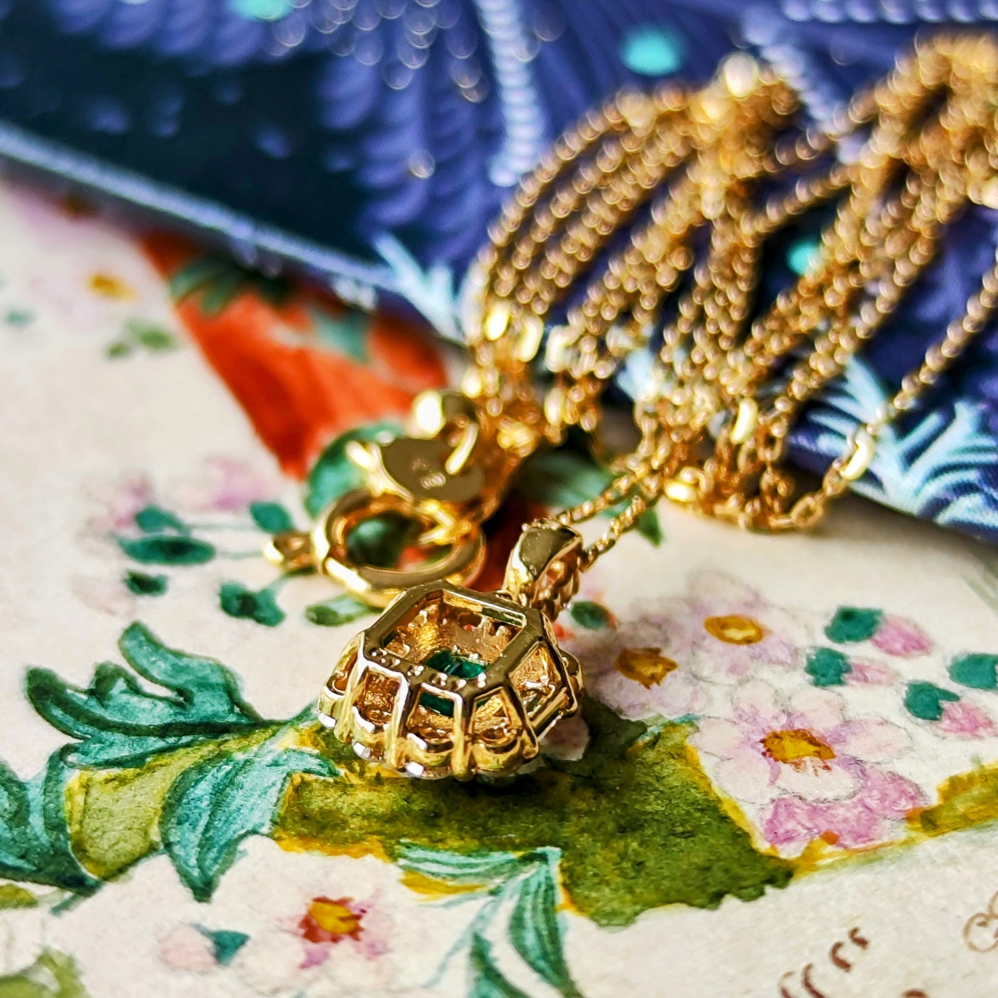 【コロンビア産】天然エメラルド 天然ダイヤモンド ネックレス