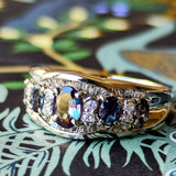 天然アレキサンドライト 0.97ct 天然ダイヤモンド リング