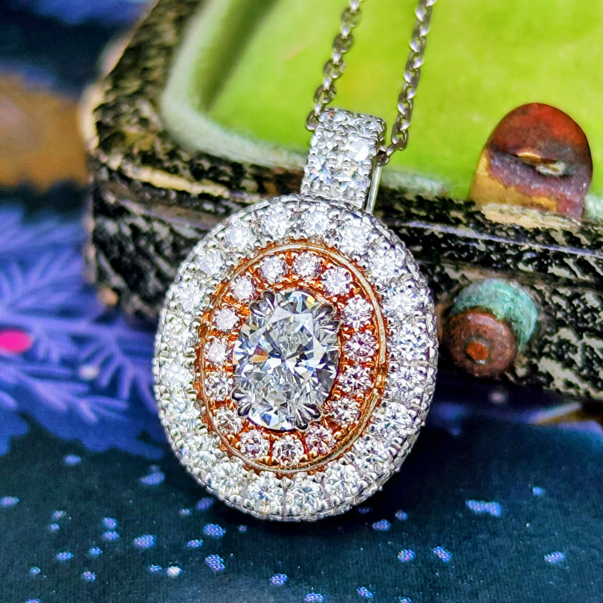 Dカラー】天然ダイヤモンド 0.30ct VS2 ピンクダイヤ ネックレス