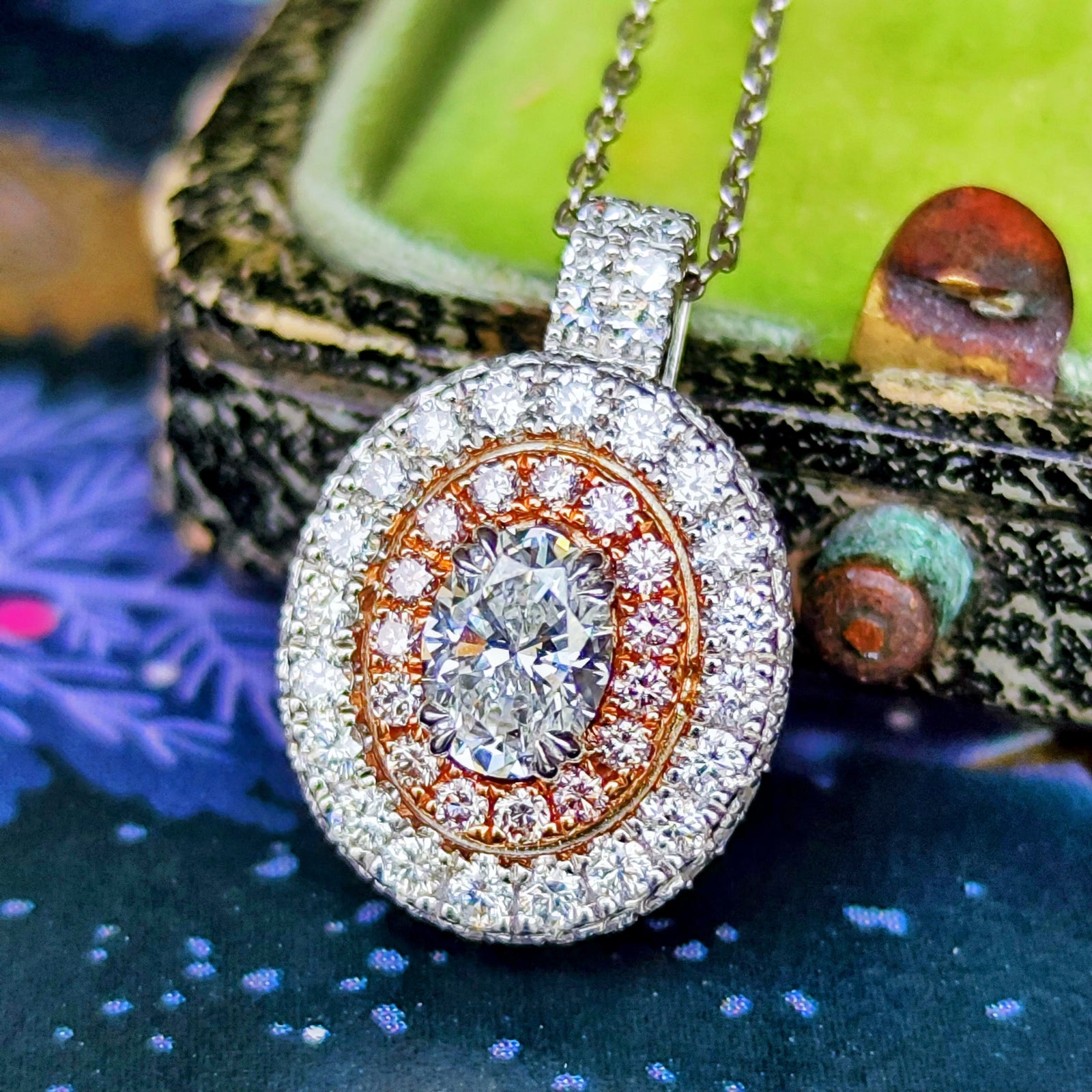 Dカラー】天然ダイヤモンド 0.30ct VS2 ピンクダイヤ ネックレス