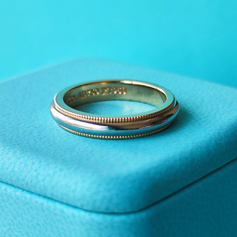 TIFFANY&Co ティファニー ミルグレインリング 9号