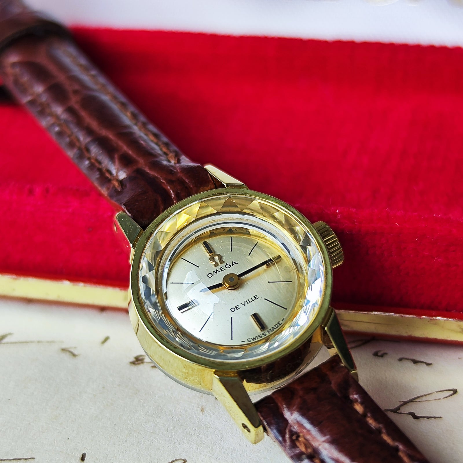 OH済み】OMEGA オメガ DE VILLE デビル 手巻き 腕時計 カット