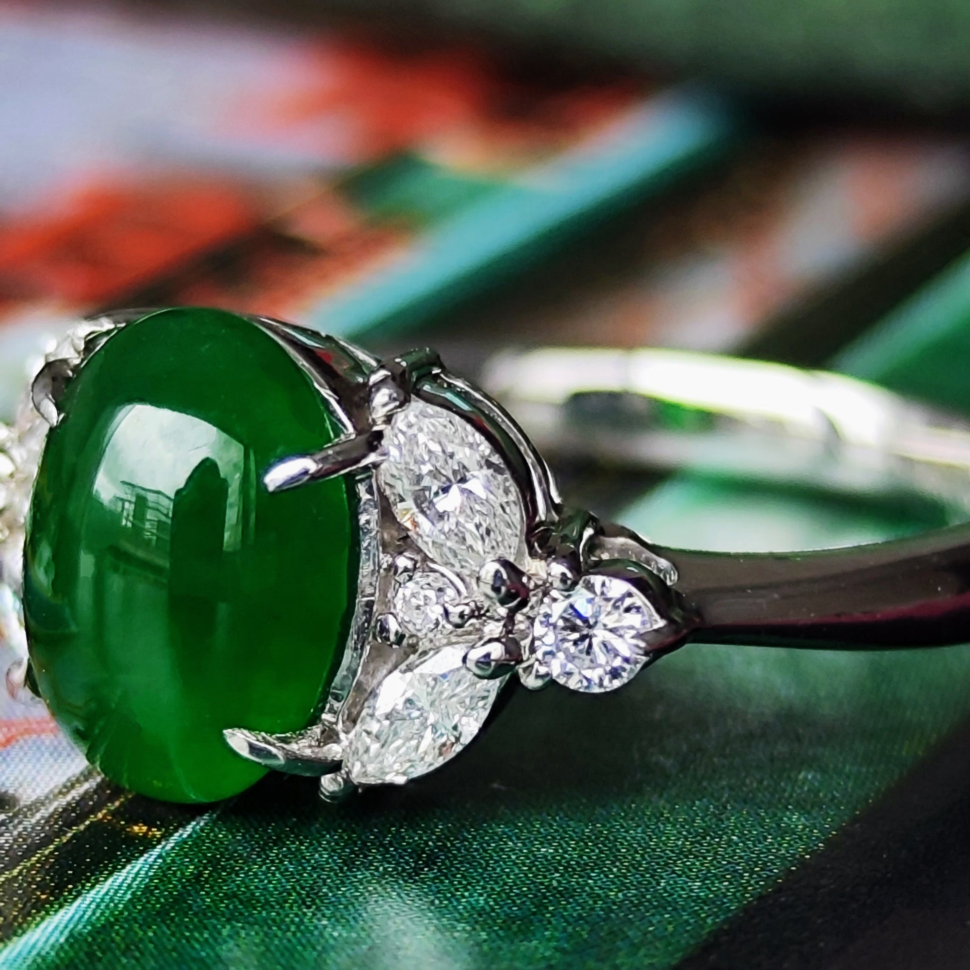 天然翡翠 天然ダイヤモンド