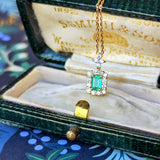 天然エメラルド コロンビア産 天然ダイヤモンド ネックレス