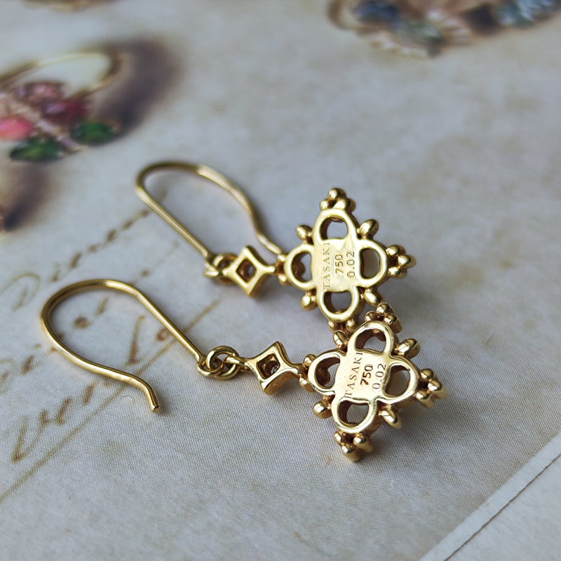 TASAKI 田崎真珠 あこやベビーパール 天然ダイヤモンド ピアス