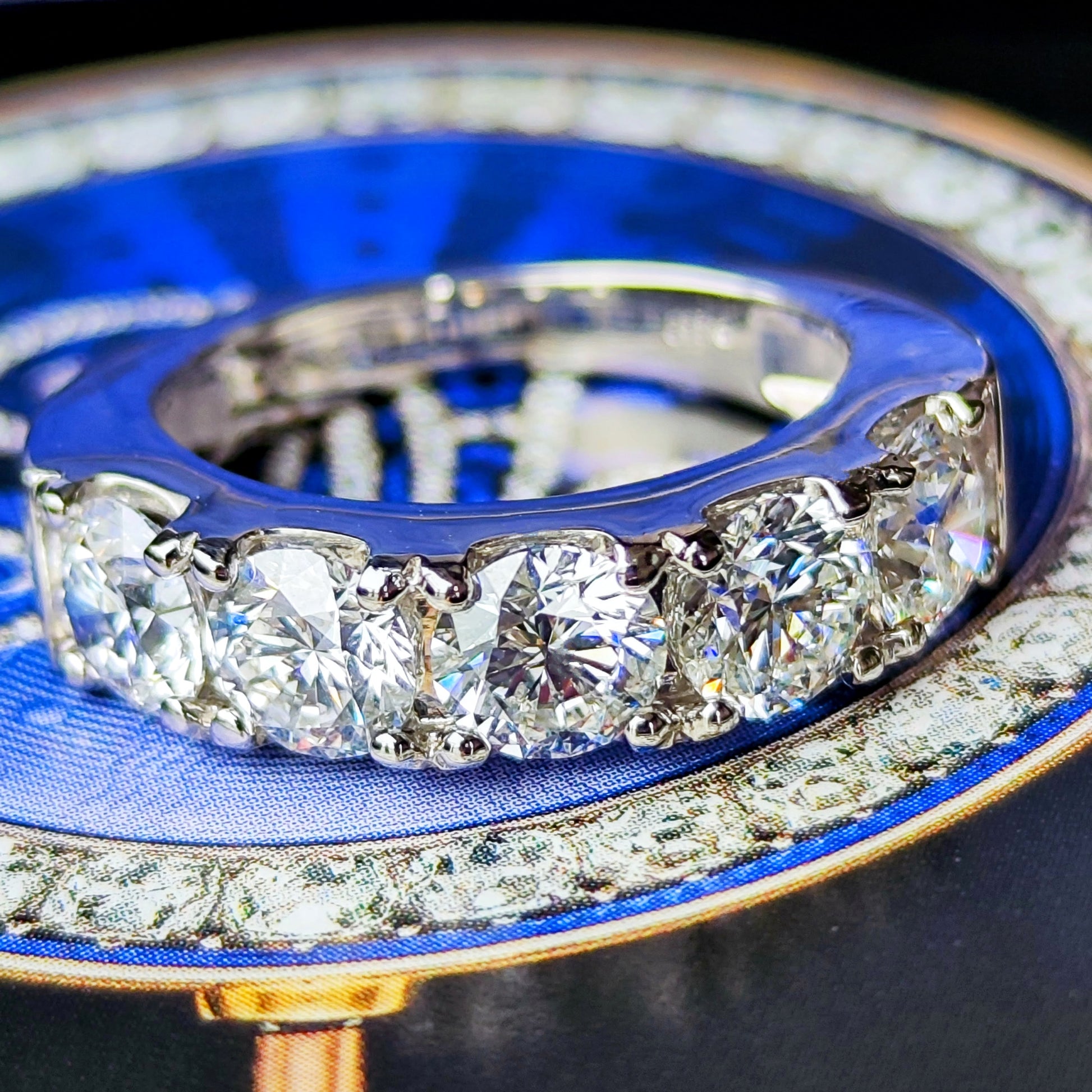 【特別なハフエタ】天然ダイヤモンド 2.65ct E-SI2-3E ハーフエタニティリング プラチナ