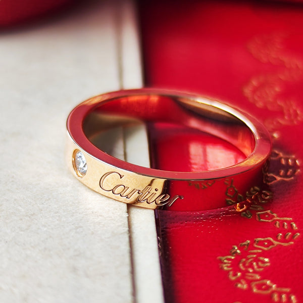 Cartier カルティエ Cドゥ ダイヤモンド リング 18金PG 7号