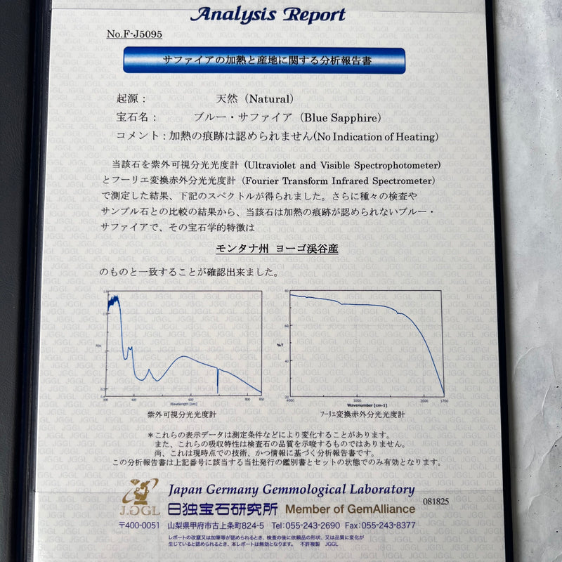 【幻のサファイア ヨーゴ渓谷】天然サファイア 天然ダイヤモンド リング 非加熱