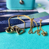 TIFFANY &Co ティファニー トリプルハートネックレス 18金YG