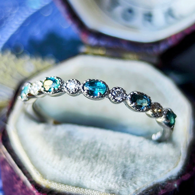 【初期の頃のルース】天然グランディディエライト 天然ダイヤモンド プラチナ リング