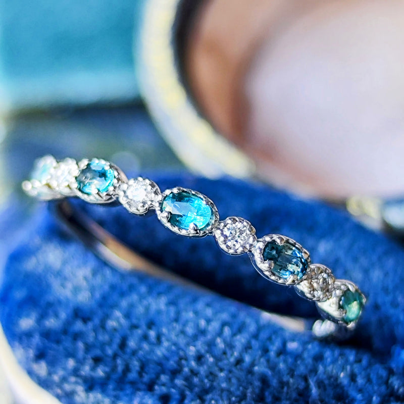 【初期の頃のルース】天然グランディディエライト 天然ダイヤモンド プラチナ リング