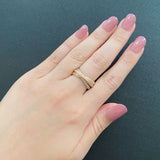 天然ダイヤモンド スリーカラー フルエタニティ 3連リング