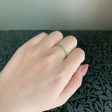 天然デマントイドガーネット ハーフエタニティリング 18金