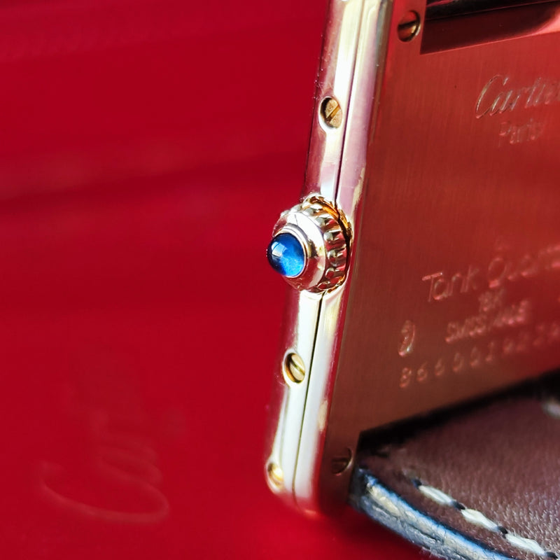 【18金無垢 OH済み】Cartier カルティエ タンク ルイ ホワイトローマンダイヤル クォーツ腕時計