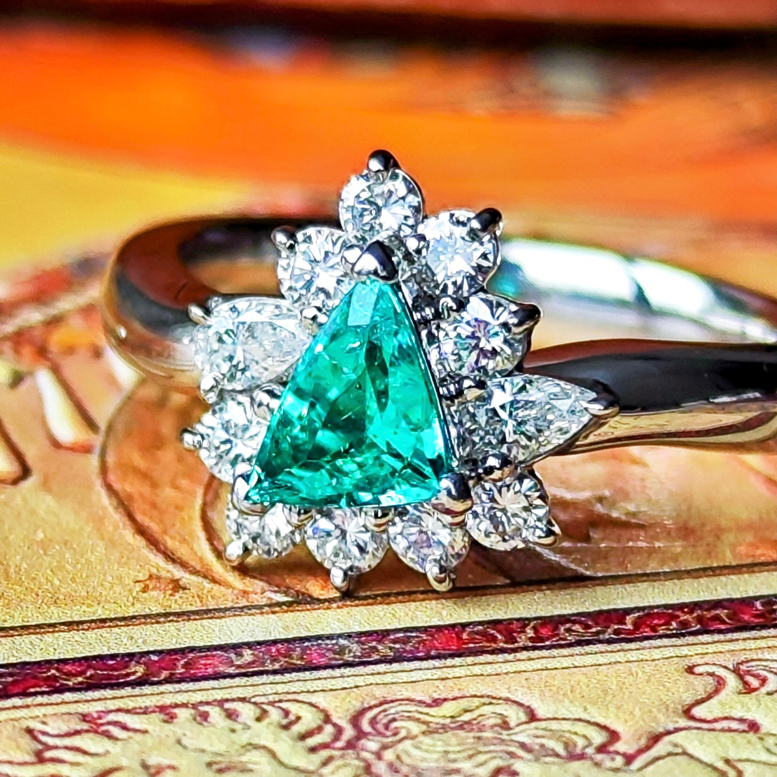 ブラジル産】天然パライバトルマリン 天然ダイヤモンド リング