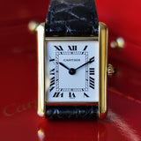 【18金無垢 OH済み】Cartier カルティエ タンク ルイ ホワイトローマンダイヤル クォーツ腕時計