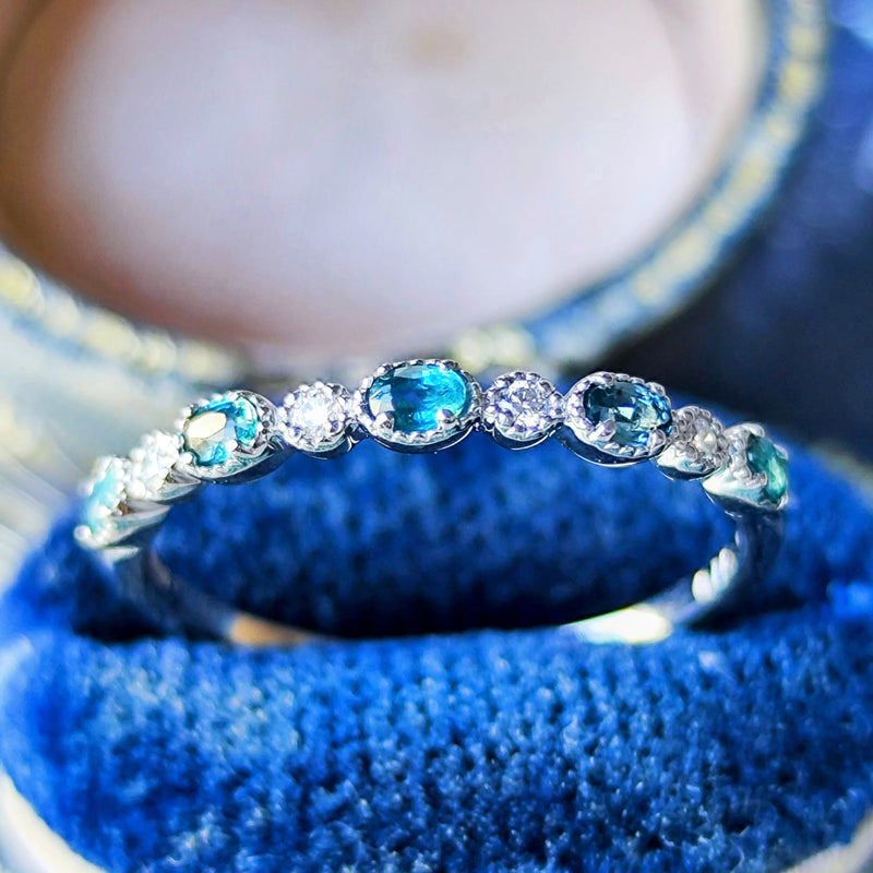 【初期の頃のルース】天然グランディディエライト 天然ダイヤモンド プラチナ リング