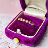 天然パパラチアサファイア ハーフエタニィリング