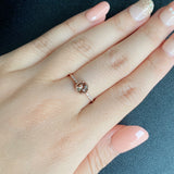 天然アンダリュサイト 天然ダイヤモンド リング