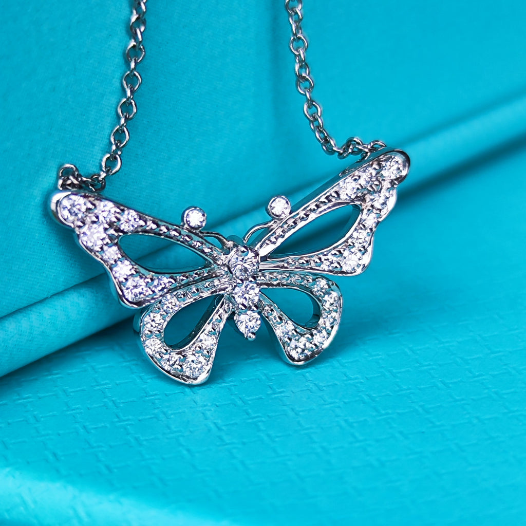 TIFFANY &Co ティファニー バタフライ蝶々 ネックレス