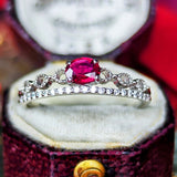 【非加熱 ピジョンブラッド】天然ルビー 天然ダイヤモンド リング