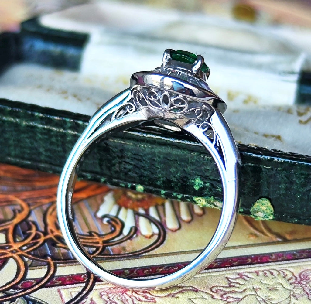 【ノンオイル ザンビア産】天然エメラルド 天然ダイヤモンド GIA プラチナリング