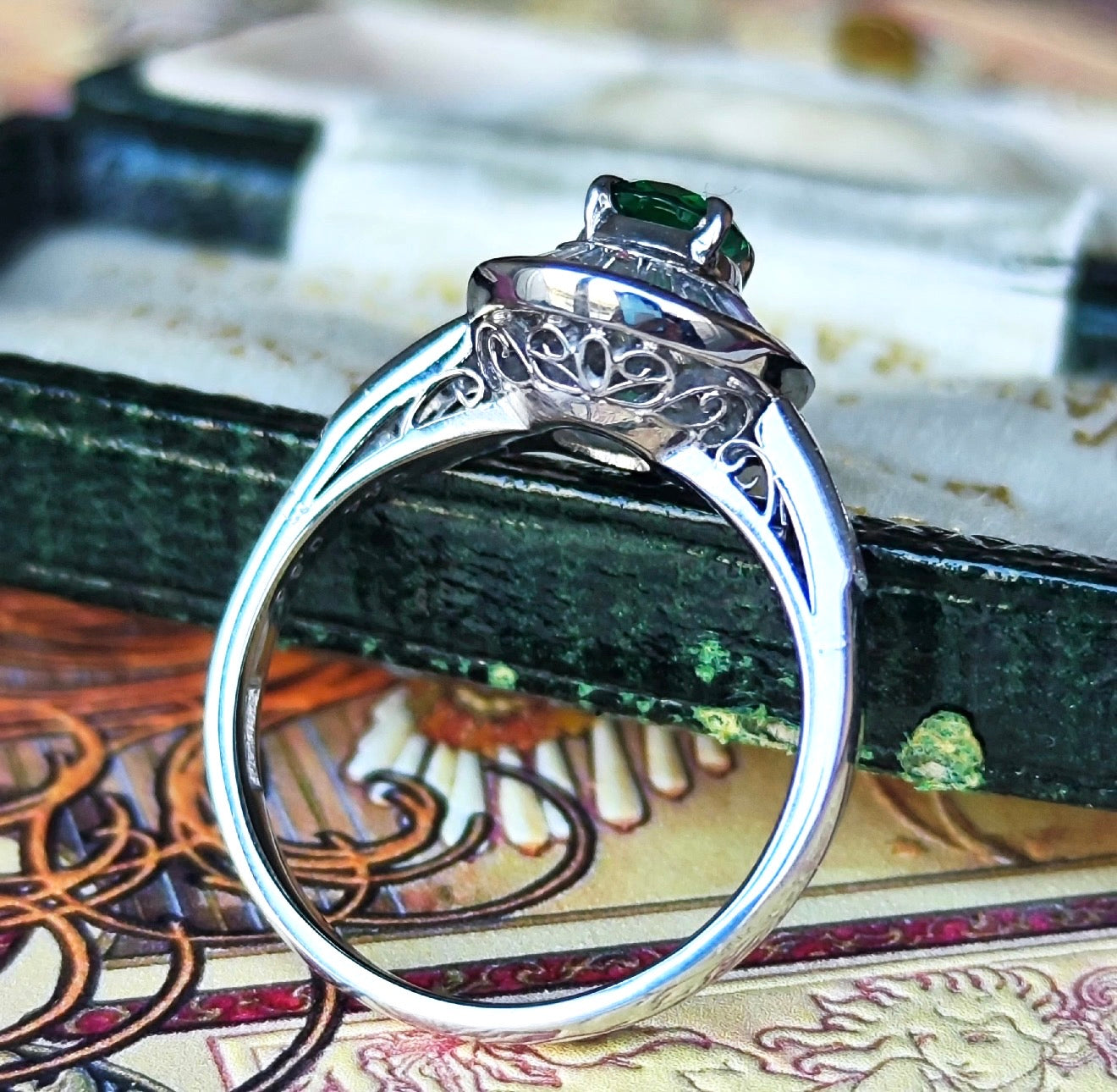 【ノンオイル ザンビア産】天然エメラルド 天然ダイヤモンド GIA プラチナリング