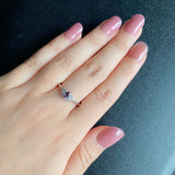 天然カラーチェンジガーネット 天然ダイヤモンド リング