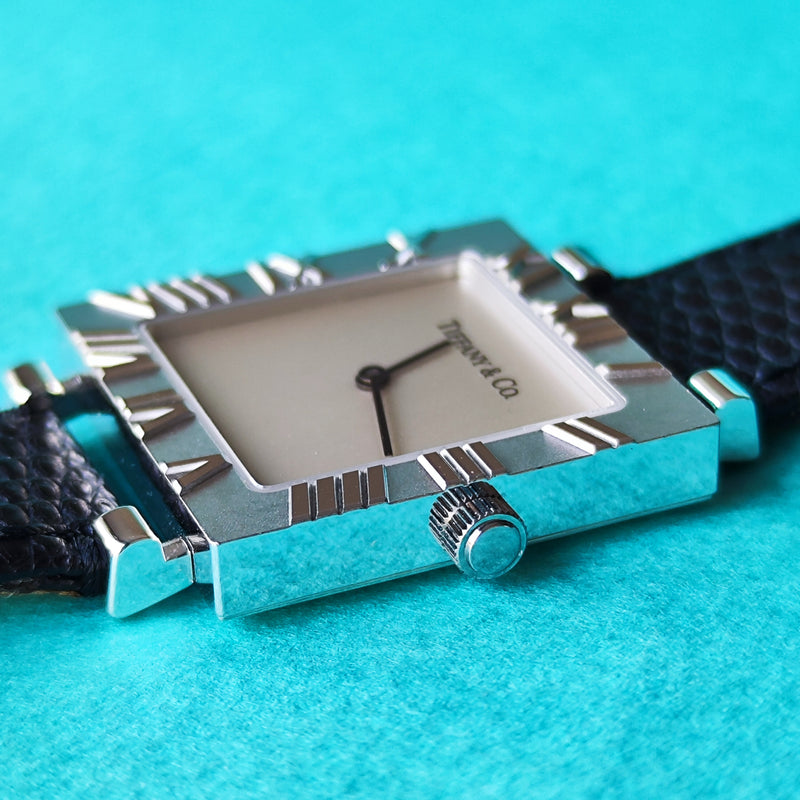 TIFFANY &Co ティファニー ATLAS アトラス スクエア型 ボーイズ クォーツ腕時計