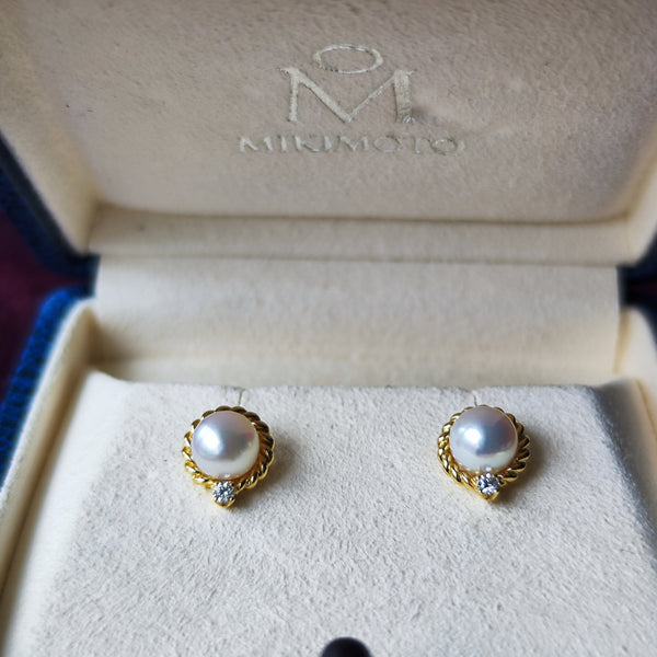 MIKIMOTO ミキモト ダイヤモンド ピアス