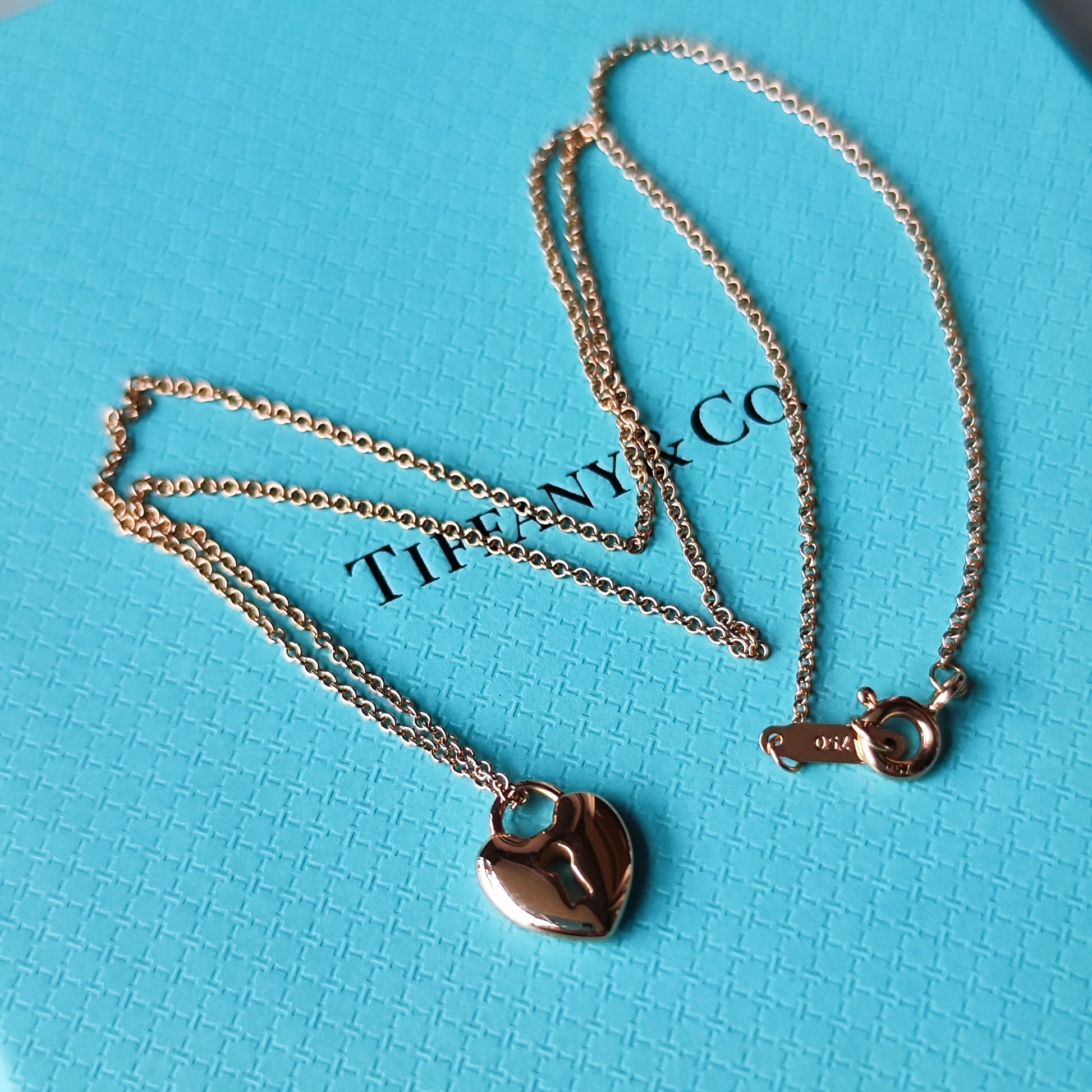 TIFFANY &Co ティファニー ハートロック ネックレス 18金PG