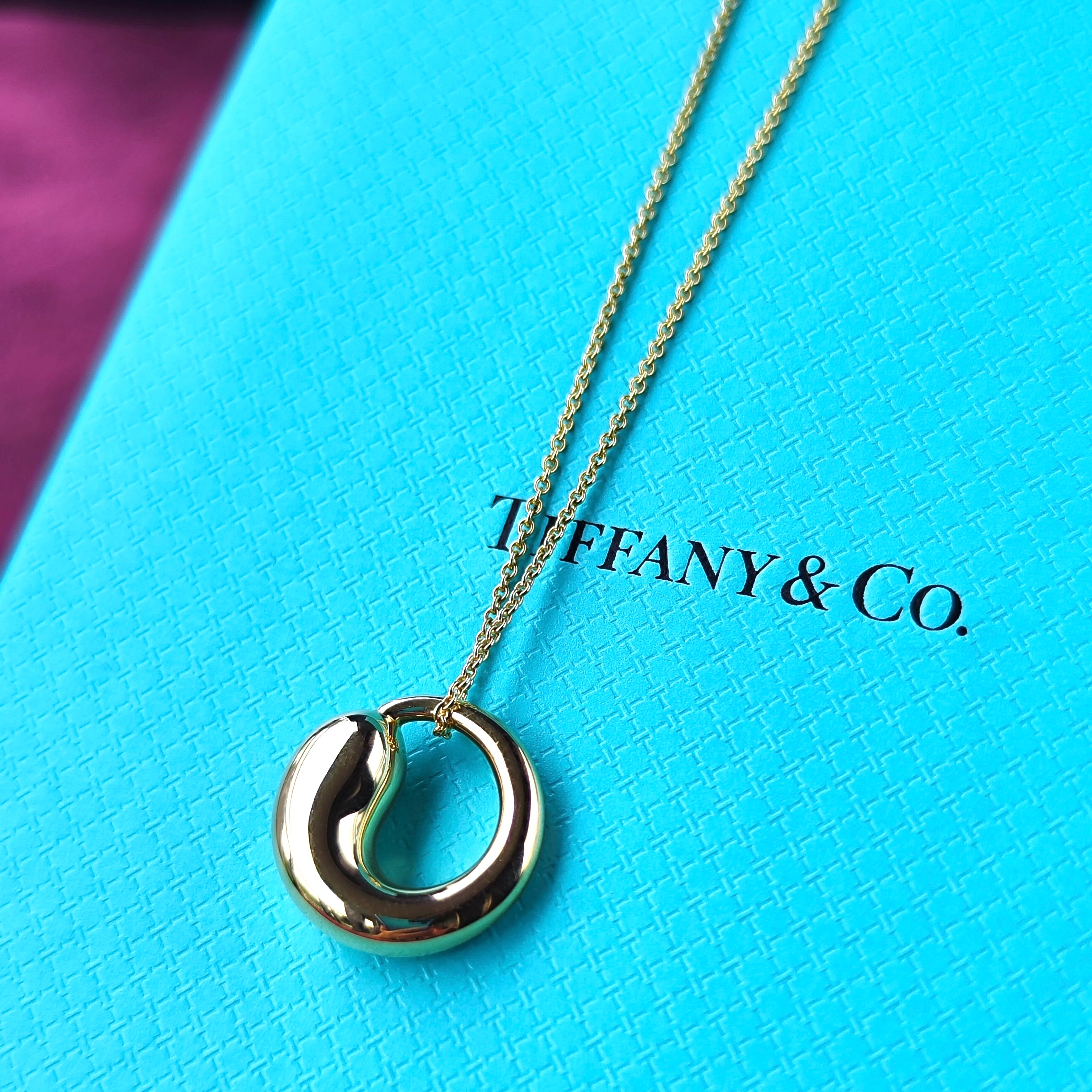 ティファニー　ネックレス　エターナルサークル TIFFANY &Co ティファニー エターナルサークル ネックレス 18金YG