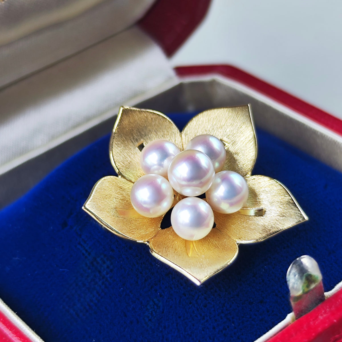 [Vintage MIKIMOTO] MIKIMOTO Akoya Pearl 14K Gold Brooch / Pendant Top ③
