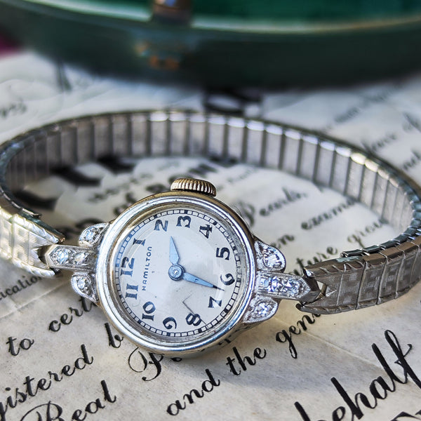 【OH済み】HAMILTON ハミルトン 1950年代 ダイヤモンド 手巻き腕時計