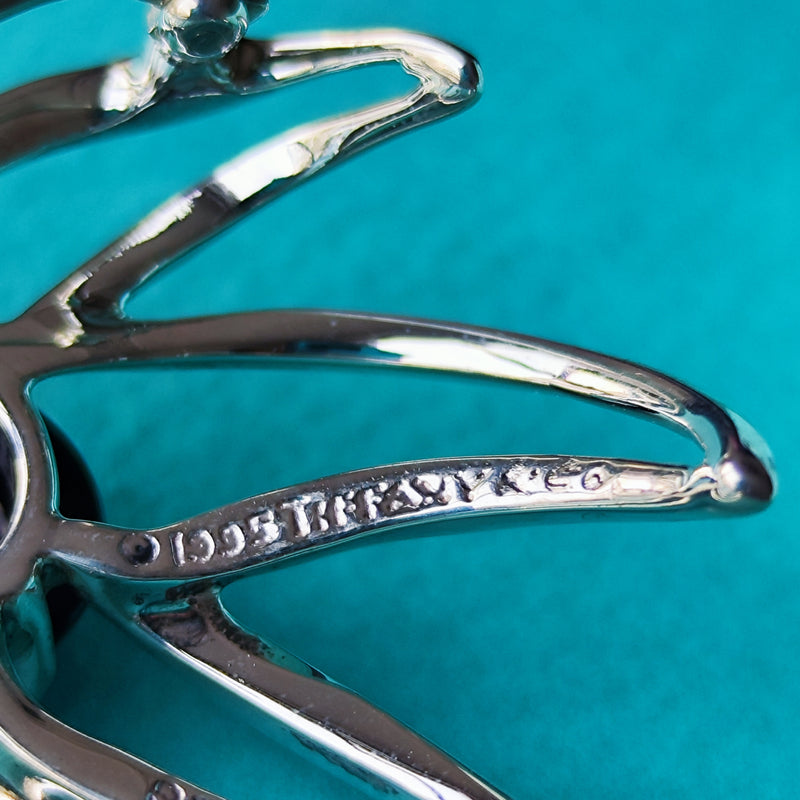 TIFFANY  ティファニー ファイヤーワークス オニキス シルバーブローチ