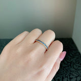 天然アレキサンドライト ダイヤカット ハーフエタニティリング 18金