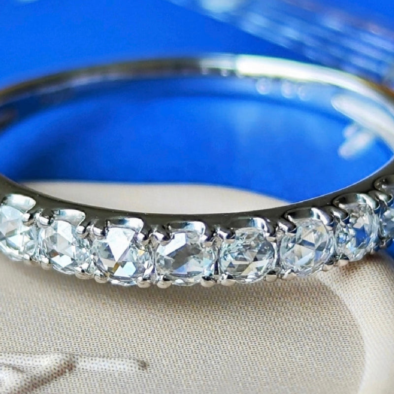 【ローズカット】天然ダイヤモンド プラチナリング