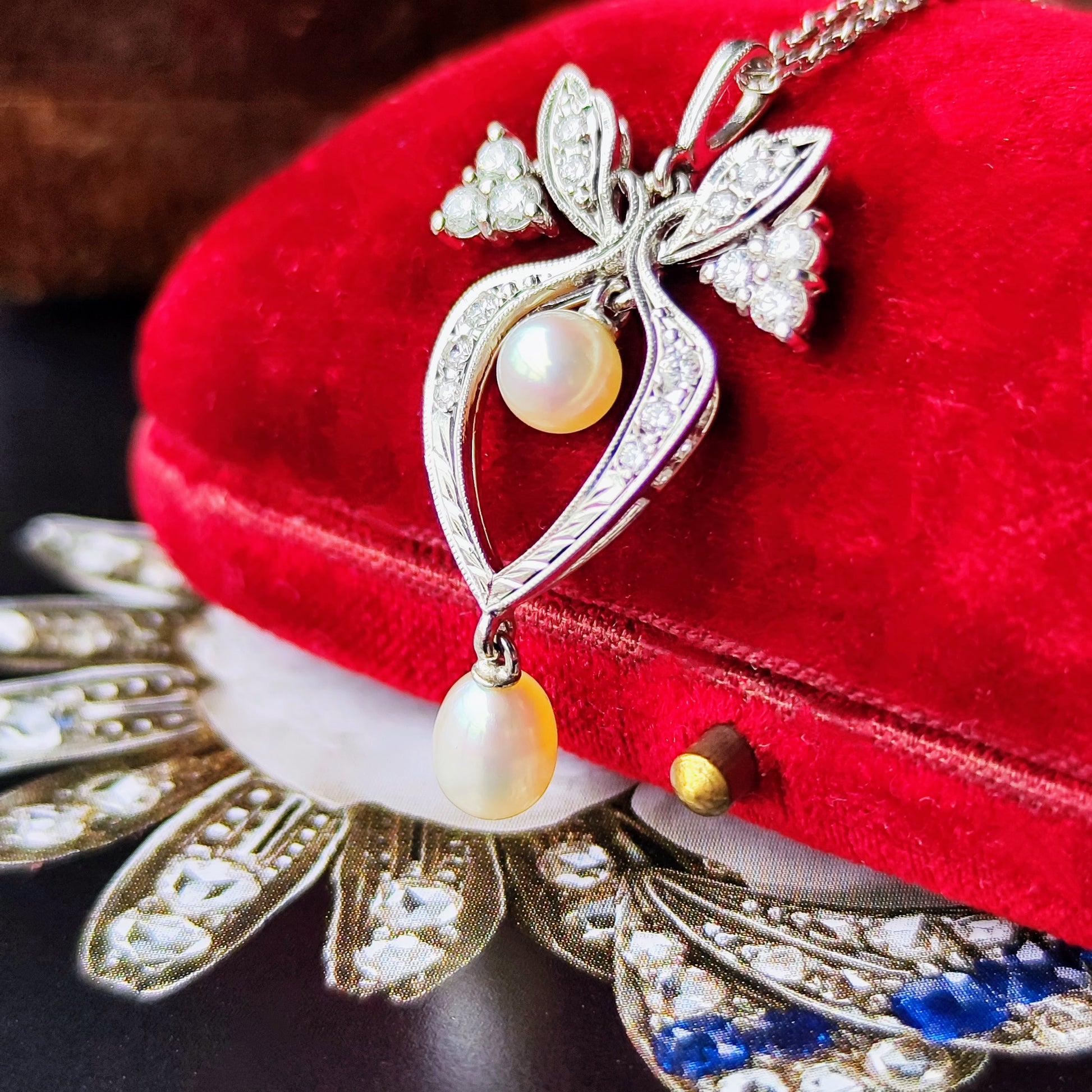 MIKIMOTO ミキモト あこや真珠 淡水真珠 プラチナネックレス