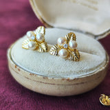 MIKIMOTO ミキモト あこや真珠 天然ダイヤモンド 18金ピアス