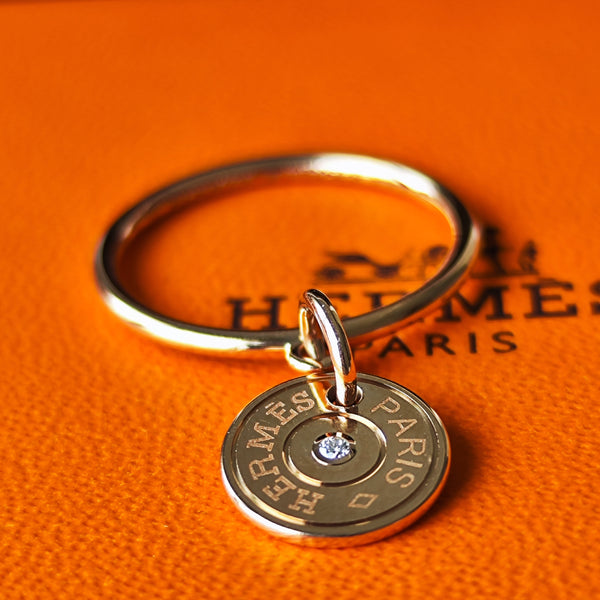 HERMES エルメス ガンバード クルー ド セル セリエ ダイヤモンド リング