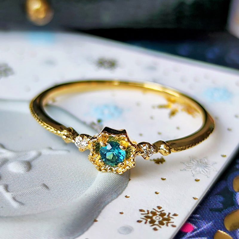 【初期の頃のルース】天然グランディディエライト 天然ダイヤモンド 18金リング