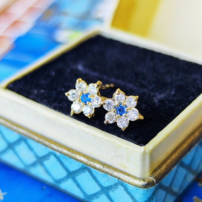 天然アウイナイト 天然ダイヤモンド ピアス 18金